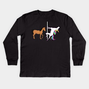 Horse Unicorn Kids Long Sleeve T-Shirt